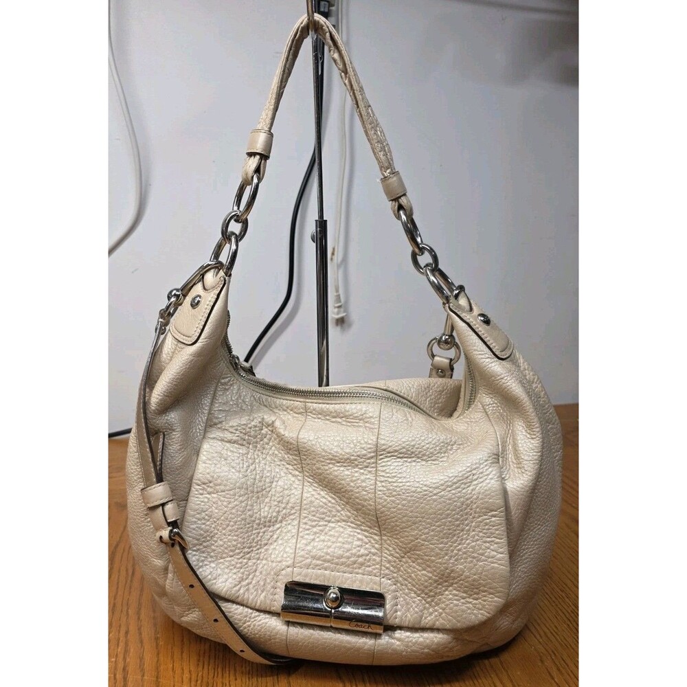Coach Champagne Pearl Leather Kristin Hobo Shoulder Bag 16787